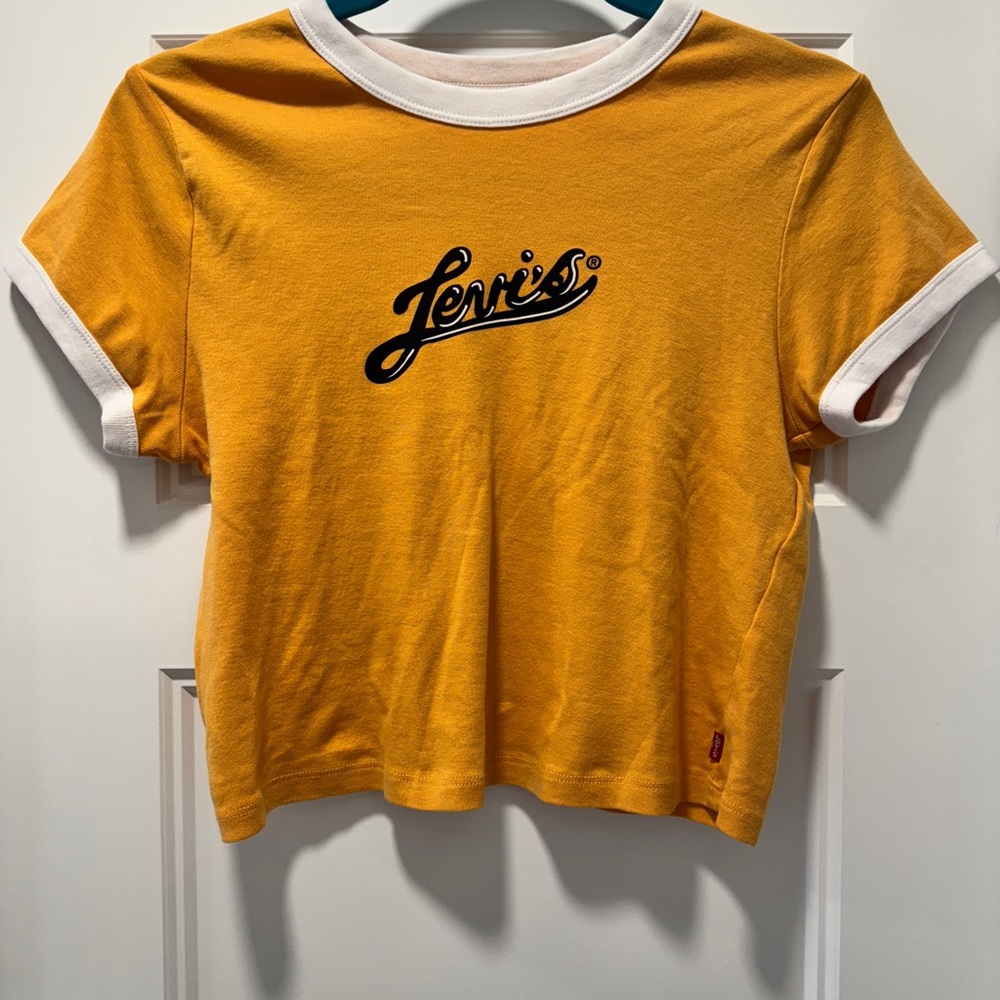 Levi's Mustard Tee with Cream Accents